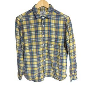 Grayers Clothiers Mens‎ Shirt M/M Medium Plaid Yellow Blue British Tailoring